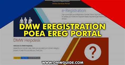 dmw e-registration|Guide to POEA eRegistration DMW Online Portal for .